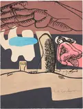 Le Corbusier, Le poème de l'angle droit (The Poem of the Right Angle): print 10, 1955, Lithograph in colours, on Arches paper, the full sheet