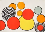 Alexander Calder, Taches de rousseur (Freckles), from La mémoire élémentaire (Elementary Memory), 1976, Lithograph in colours, on Japon nacré paper, the full sheet