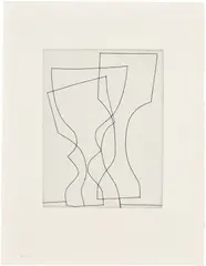Ben Nicholson, Three Goblets (L. 51, C. 69), 1967, Etching, on wove paper, with full margins
