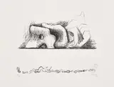 Henry Moore, Large Reclining Figure and Small Motifs (C. 70), 1967, Lithograph, on Barcham Green handmade paper, with full margins