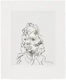 Frank Auerbach, Catherine, from Seven Portraits (H. 17), 1989, Etching, on Somerset paper, with full margins