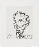 Frank Auerbach, Geoffrey, from Seven Portraits (H. 20), 1990, Etching, on Somerset paper, with full margins