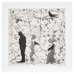 Bird Catching: one plate by William Kentridge, 2006, Drypoint and aquatint, on Hahnemühle paper, with full margins, sold May 2026