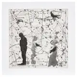 William Kentridge, Bird Catching: one plate, 2006, Drypoint and aquatint, on Hahnemühle paper, with full margins