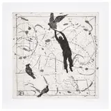 William Kentridge, Bird Catching: one plate, 2006, Drypoint and aquatint, on Hahnemühle paper, with full margins