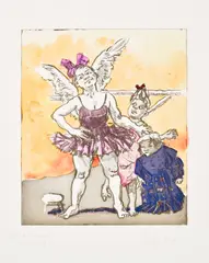 Paula Rego, Fairy Tale II (R. 253), 2008, Etching and aquatint with hand-colouring in watercolour, on Somerset paper, with full margins