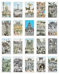 Peter Blake, The Paris Suite, 2010, The complete set of 20 screenprints in colours, on Somerset paper, with full margins, the sheets loose (as issued), with the title page and colophon, all contained in the original red cloth-covered portfolio with printed artist's name and title