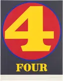 Robert Indiana, Four, from Numbers (S. 49), 1968, Screenprint in colours, on Schollers Parole paper, with margins