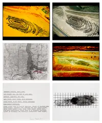 Dennis Oppenheim, Identity Stretch, 1970-1975/2000, The complete set of six pigment prints (three in colours), one with added stamp in red ink, on Fuji Chrome paper, the full sheets