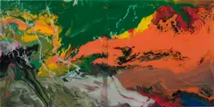 Gerhard Richter, Flow (P15), 2016, Diasec auf Aluminiumplatte