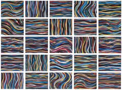 Sol LeWitt, Brushstrokes: Horizontal and Vertical (K. 1996.02), 1996, The complete set of 25 photolithographs in colours, on wove paper, the full sheets, with colophon, the sheets loose (as issued) all contained in the original grey card portfolio with additional print on the cover