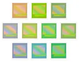 Carlos Cruz-Diez, I.C.A.D.F. (Induction chromatique à double fréquence) (Dual-frequency chromatic induction), 1998, The complete set of ten screenprints in colours, on wove paper, with full margins
