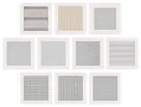 Agnes Martin, Paintings and Drawings 1974-1990, 1991, The complete set of ten lithographs in colours, on firm transparency paper, the full sheets loose (as issued), with the accompanying book, all contained in the original grey card portfolio with printed artist's name and title