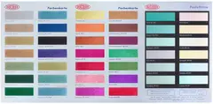 Colour Chart (Glitter) (H3) by Damien Hirst, 2017, Screenprint in colours with glitter, on UV printed brushed aluminium panel, with metal strainer on the reverse (as issue, sold May 2026