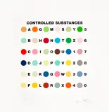Damien Hirst, Controlled Substances Key Spot, 2011, Screenprint with glaze and debossing in colours, on Somerset Satin paper, with full margins