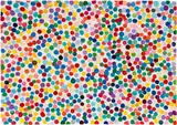 2969 The Sun at the Shore, from The Currency by Damien Hirst, 2016, Unique enamel painting in colours, on handmade paper, contained in the original black card presentation box, sold May 2026