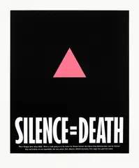 Silence=Death Collective, Silence = Death, 2021, Screenprint and letterpress in colours, on Museum Board, with full margins