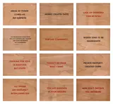 Jenny Holzer, Truisms: 12 works, 2018, Twelve screenprints in colours, on wood