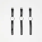 Alighiero Boetti, Orologio Annuale (Annual Watch): three works, 1988; 1989; and 1990, Three steel wristwatches with leather straps