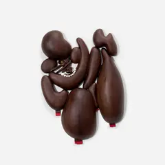 Dance For Me In The Dusk by Susumu Kamijo, 2021, Polished walnut wood sculpture with glass and resin details, contained in the original foam-lined wooden crate with prin, sold May 2026