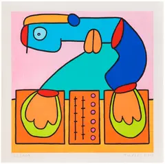 Thierry Noir, The Energy Of The Dance Floor Comes Straight Back To My Ears, 2025, Ukiyo-e woodcuts in colours, on laid Kizuki Hosho paper, with full margins