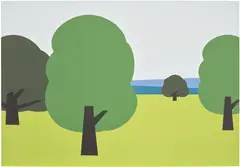 Landscape? (C. 12) by Julian Opie, 1998-99, Screenprint in colours, on Somerset Satin paper, the full sheet, sold May 2026