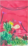Jadé Fadojutimi, Our Garden of Thought, 2025, Archival pigment print in colours with hand-colouring in oil pastel, on Hahnemühle etching paper, the full sheet