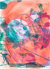 Jadé Fadojutimi, A Season's Echo, 2022, Lithograph in colours, on wove paper, the full sheet