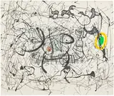 Joan Miró, Fissures (Cracks): plate 12 (D. 476, see C. Bks. 130), 1969, Etching and aquatint in colours, on BFK Rives paper, the full sheet