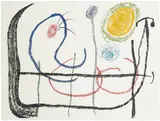 Joan Miró, Album 21: one plate (M. 1136, see C. Bks. 241), 1978, Lithograph in colours, on Arches paper, the full sheet