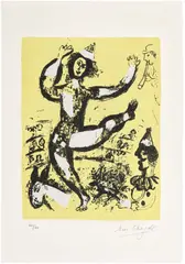 Marc Chagall, Le cirque (The Circus), from Chagall Lithographe Vol. 1 (M. 289, see C. Bks. 43), 1960, Lithograph in colours, on Arches paper, with full margins