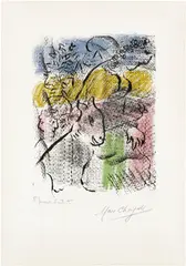 Marc Chagall, XXe Siècle, No. 34 (M. 608), 1970, Lithograph in colours, on Arches paper, with full margins
