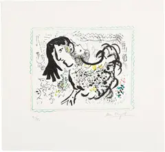 Marc Chagall, Bucolique (Pastoral) (M. 627), 1971, Lithograph in colours, on Arches paper, with full margins