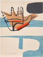 Le Corbusier, Le poème de l'angle droit (The Poem of the Right Angle): print 18, 1955, Lithograph in colours, on Arches paper, the full sheet