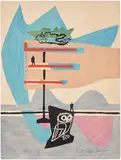 Le Corbusier, Le poème de l'angle droit (The Poem of the Right Angle): print 7, 1955, Lithograph in colours, on Arches paper, the full sheet