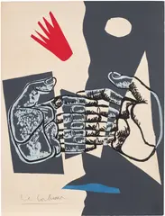 Le Corbusier, Le poème de l'angle droit (The Poem of the Right Angle): print 5, 1955, Lithograph in colours, on Arches paper, the full sheet