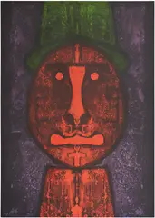 Cabeza en rojo (Head in Red) (P. 146) by Rufino Tamayo, 1973, Lithograph in colours, on wove paper, the full sheet, sold Sep 2026