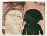 Rufino Tamayo, Dos cabezas de mujer, from Mujeres (Two Women's Heads, from Women) (P. 106), 1969, Lithograph in colours, on BFK Rives paper, with full margins