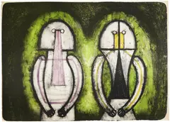 Dos personajes (Two Characters) (P. 134) by Rufino Tamayo, 1972, Lithograph in colours, on wove paper, the full sheet, sold Sep 2026