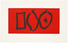 Three Forms (E. & B. 469) by Robert Motherwell, 1988, Aquatint and etching in colours, on German etching paper, with full margins, sold Sep 2026