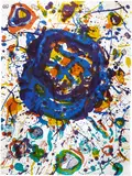 Sam Francis, Untitled, from Michel Waldberg, Poèmes dans le ciel (Poems in the Sky) (L. L272), 1986, Lithograph in colours, on BFK Rives paper, the full sheet