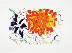 Sam Francis, Untitled Red (American Foundation) (SFE-080RC), 1992, Etching in colors on Fabriano paper