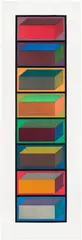Sol LeWitt, Eight Cubic Rectangles (Diptych) (K. 1995.06), 1995, Etching and aquatint in colours, on two sheets of Somerset paper, the full sheets