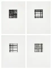 Brice Marden, Tiles (L. 31), 1979, The complete set of four etching and aquatints, on Somerset Satin paper, with full margins