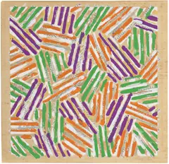 Jasper Johns, Untitled (U.L.A.E. 13), 1977, Screenprint in colours, on Patapar parchment paper folded (as issued), trimmed along right sheet edge