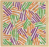 Jasper Johns, Untitled (U.L.A.E. 13), 1977, Screenprint in colours, on Patapar parchment paper folded (as issued), trimmed along right sheet edge