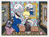 William Copley, Man and Woman, 1978, Screenprint in colours, on Somerset paper, with full margins