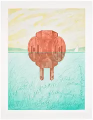 Claes Oldenburg, Floating Three-Way Plug (A. & P. 154), 1976, Etching and aquatint in colours, on BFK Rives paper, with full margins