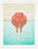 Claes Oldenburg, Floating Three-Way Plug (A. & P. 154), 1976, Etching and aquatint in colours, on BFK Rives paper, with full margins