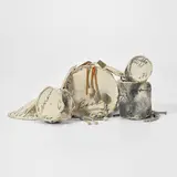 Claes Oldenburg, Miniature Soft Drum Set (S. 1969.06, P. 12, A. & P. 61), 1969, Multiple comprising screenprint on canvas, wash-line, wood and spray-paint